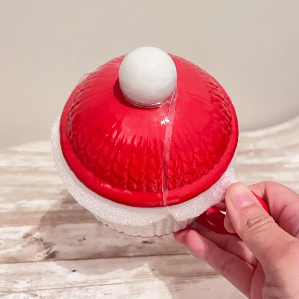 Target Bullseye Playground Christmas 2025 Knit Pom Pom Hat Mug W. Lid🎀